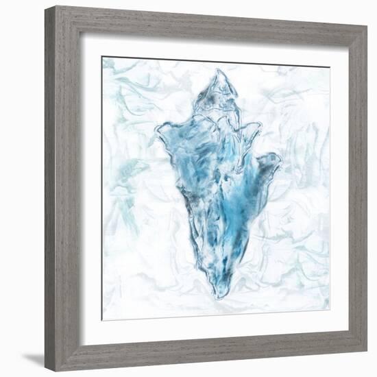 Blue Marble Coast Shell-null-Framed Art Print