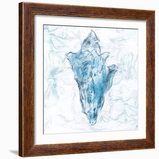 Blue Marble Coast Shell-null-Framed Art Print