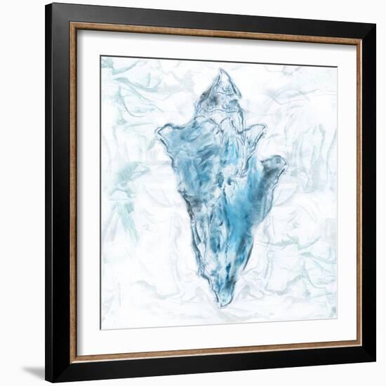 Blue Marble Coast Shell-null-Framed Art Print