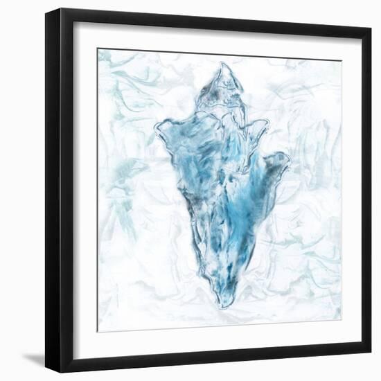 Blue Marble Coast Shell-null-Framed Art Print