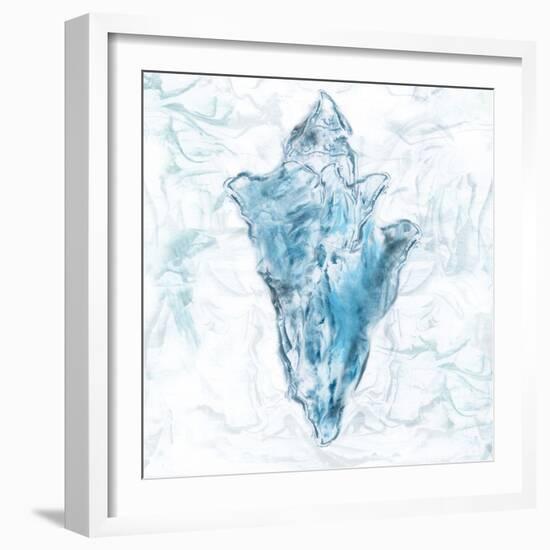 Blue Marble Coast Shell-null-Framed Art Print