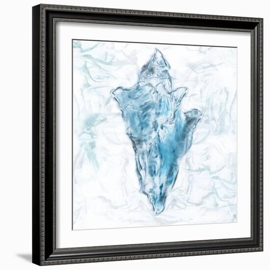 Blue Marble Coast Shell-null-Framed Art Print