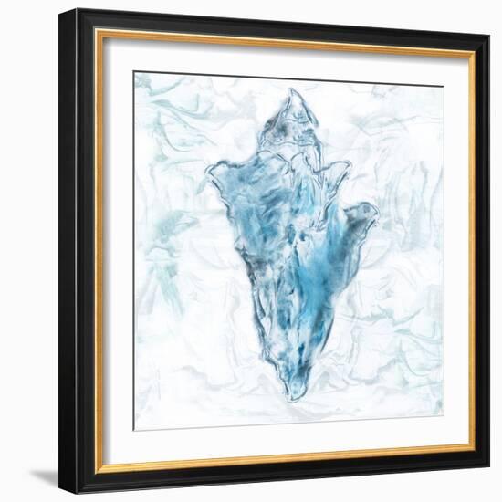 Blue Marble Coast Shell-null-Framed Art Print