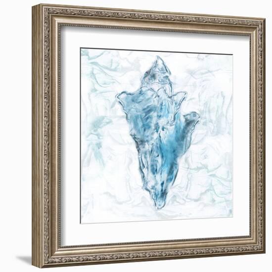 Blue Marble Coast Shell-null-Framed Art Print