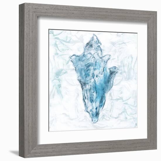 Blue Marble Coast Shell-null-Framed Art Print