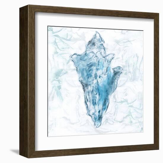 Blue Marble Coast Shell-null-Framed Art Print