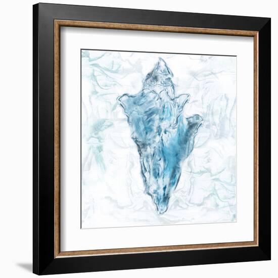 Blue Marble Coast Shell-null-Framed Art Print