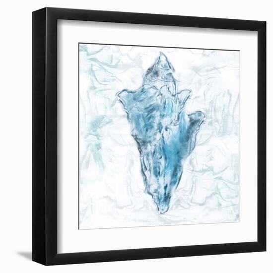 Blue Marble Coast Shell-null-Framed Art Print