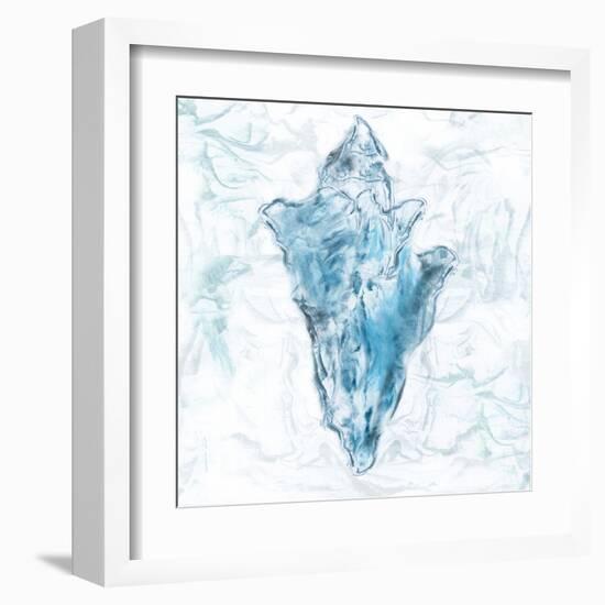 Blue Marble Coast Shell-null-Framed Art Print