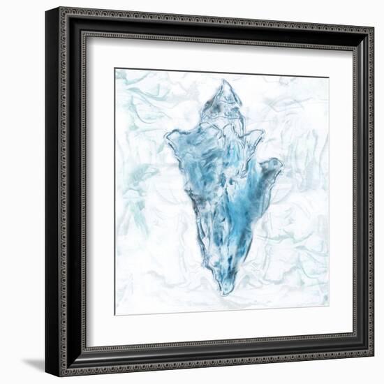 Blue Marble Coast Shell-null-Framed Art Print