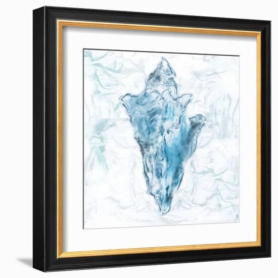 Blue Marble Coast Shell-null-Framed Art Print