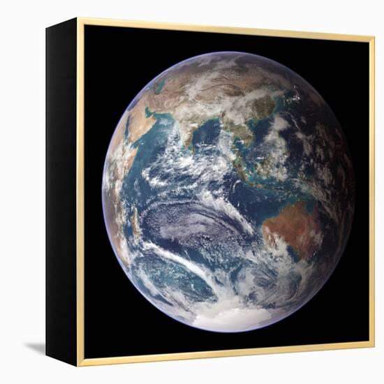 Blue Marble Image of Earth (2005)-null-Framed Premier Image Canvas