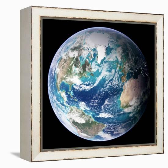 Blue Marble Image of Earth (2005)-null-Framed Premier Image Canvas