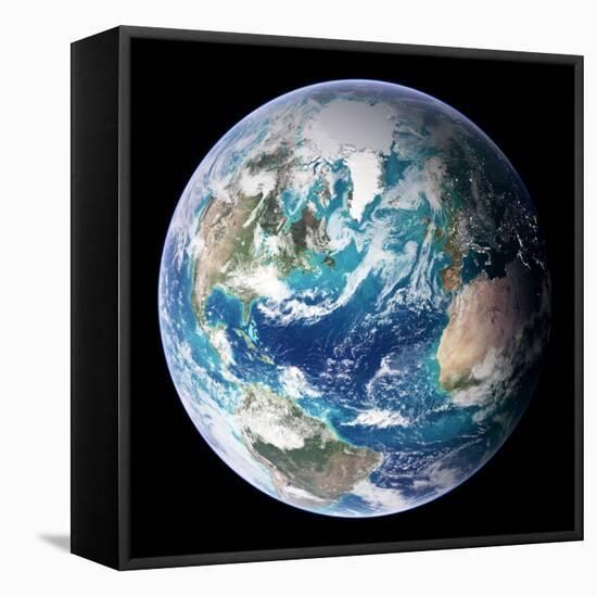 Blue Marble Image of Earth (2005)-null-Framed Premier Image Canvas