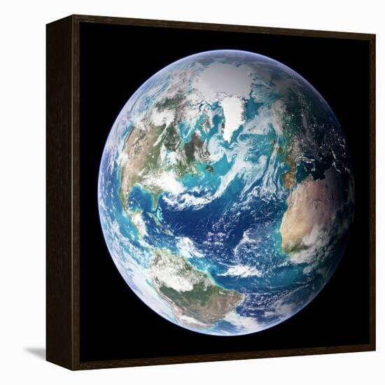 Blue Marble Image of Earth (2005)-null-Framed Premier Image Canvas