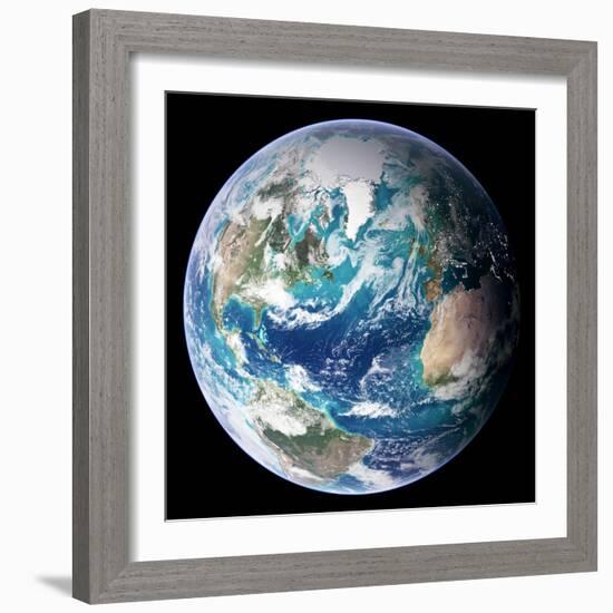 Blue Marble Image of Earth (2005)-null-Framed Premium Photographic Print