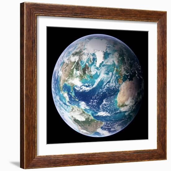 Blue Marble Image of Earth (2005)-null-Framed Premium Photographic Print