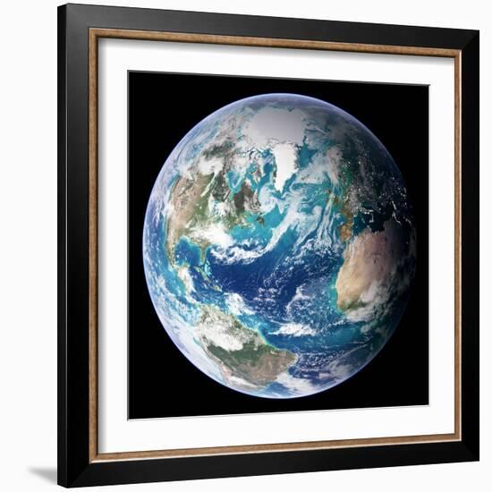 Blue Marble Image of Earth (2005)-null-Framed Premium Photographic Print