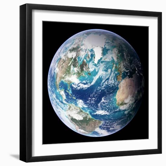 Blue Marble Image of Earth (2005)--Framed Premium Photographic Print