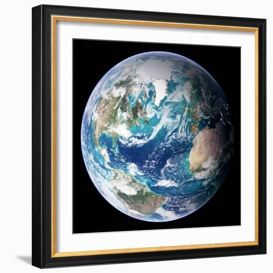 Blue Marble Image of Earth (2005)-null-Framed Premium Photographic Print