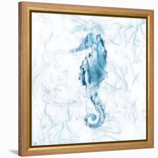 Blue Marble Seahorse-null-Framed Stretched Canvas