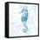 Blue Marble Seahorse-null-Framed Stretched Canvas