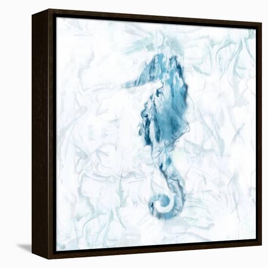 Blue Marble Seahorse-null-Framed Stretched Canvas