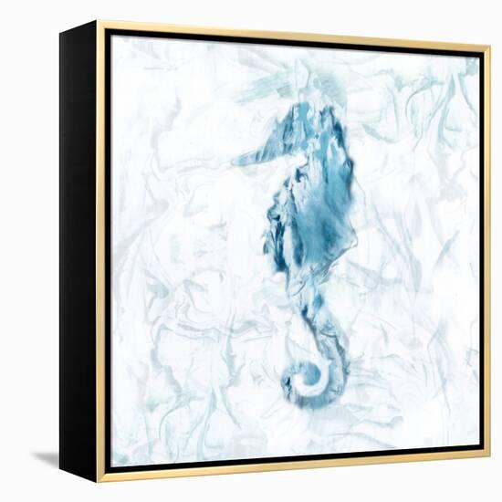 Blue Marble Seahorse-null-Framed Stretched Canvas