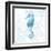 Blue Marble Seahorse-null-Framed Art Print