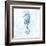 Blue Marble Seahorse-null-Framed Art Print