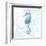 Blue Marble Seahorse-null-Framed Art Print