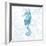 Blue Marble Seahorse-null-Framed Art Print