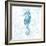 Blue Marble Seahorse-null-Framed Art Print