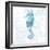 Blue Marble Seahorse-null-Framed Premium Giclee Print