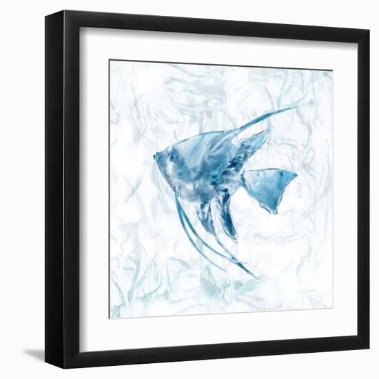 Blue Marble Tropical Fish-null-Framed Art Print