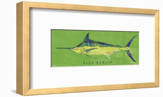 Blue Marlin-John W^ Golden-Framed Art Print