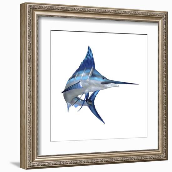 Blue Marlin-null-Framed Art Print