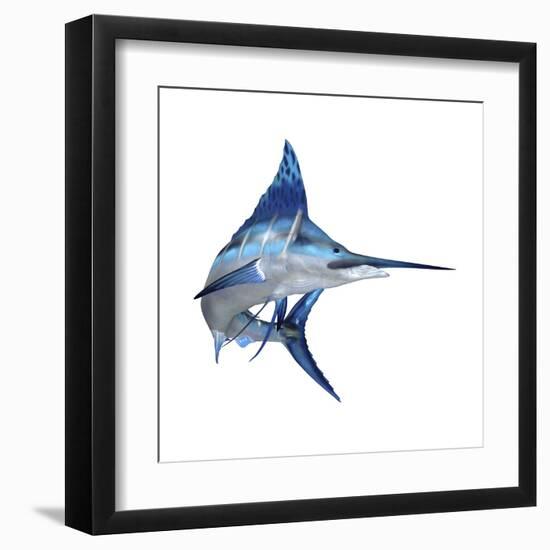 Blue Marlin-null-Framed Art Print