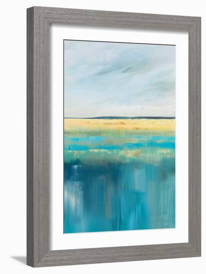 Blue Meadows III-Ian C-Framed Art Print