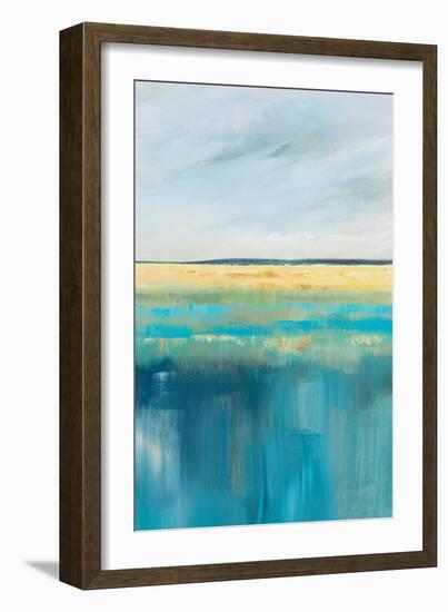 Blue Meadows III-Ian C-Framed Art Print