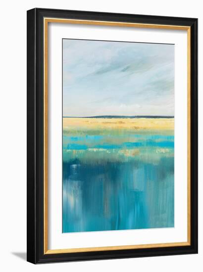 Blue Meadows III-Ian C-Framed Art Print