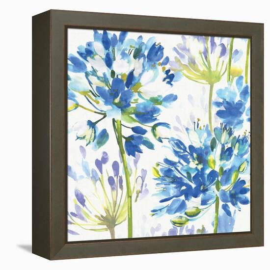 Blue Medley III-Hugo Wild-Framed Stretched Canvas