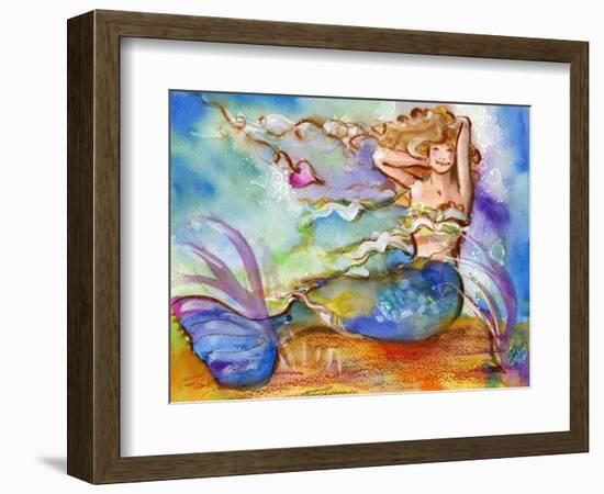 Blue Mermaid-sylvia pimental-Framed Premium Giclee Print