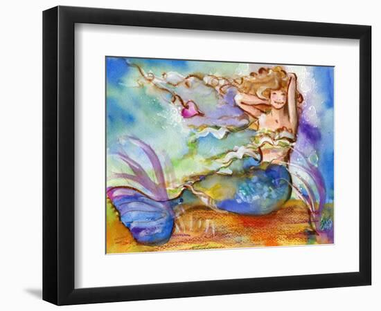 Blue Mermaid-sylvia pimental-Framed Premium Giclee Print