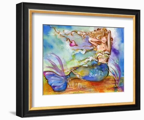 Blue Mermaid-sylvia pimental-Framed Premium Giclee Print