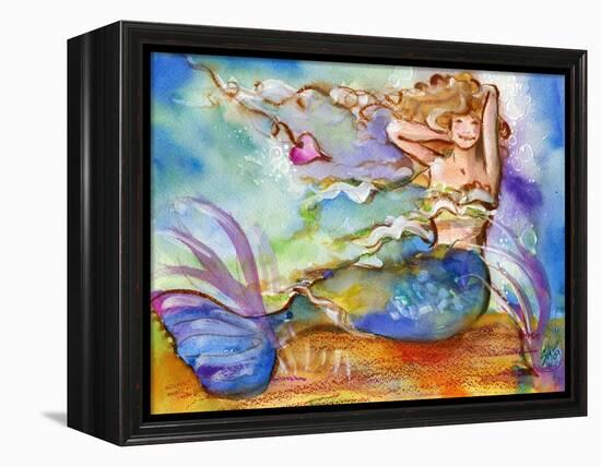 Blue Mermaid-sylvia pimental-Framed Stretched Canvas