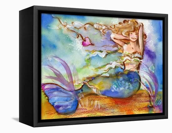 Blue Mermaid-sylvia pimental-Framed Stretched Canvas