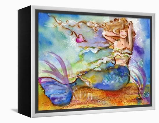 Blue Mermaid-sylvia pimental-Framed Stretched Canvas