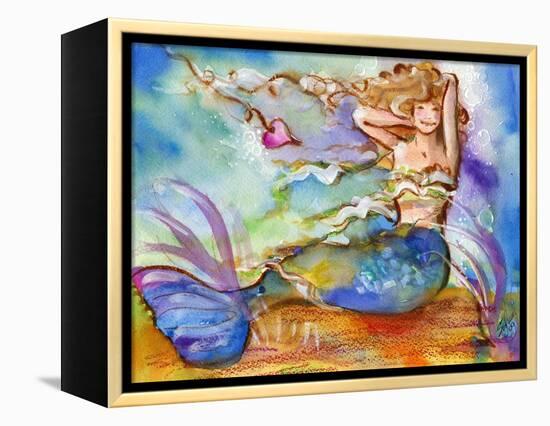 Blue Mermaid-sylvia pimental-Framed Stretched Canvas