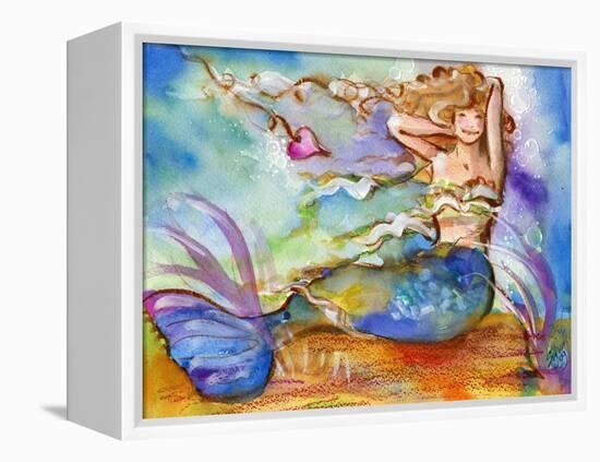 Blue Mermaid-sylvia pimental-Framed Stretched Canvas